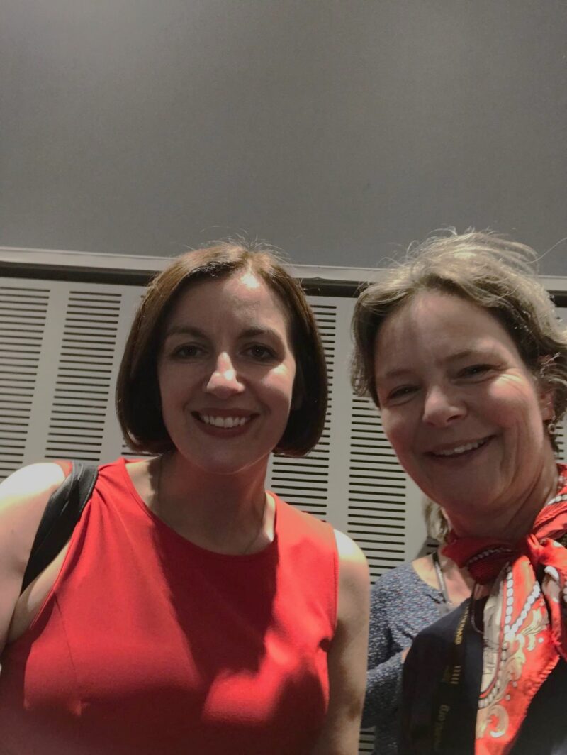 Emma Bishton with Bridget Phillipson